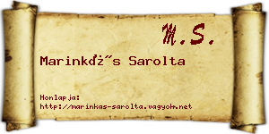 Marinkás Sarolta névjegykártya